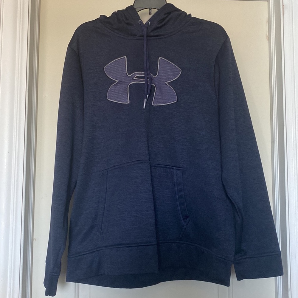Under Armour Loose Fit Navy Blue Coldgear Hoodie Size: L